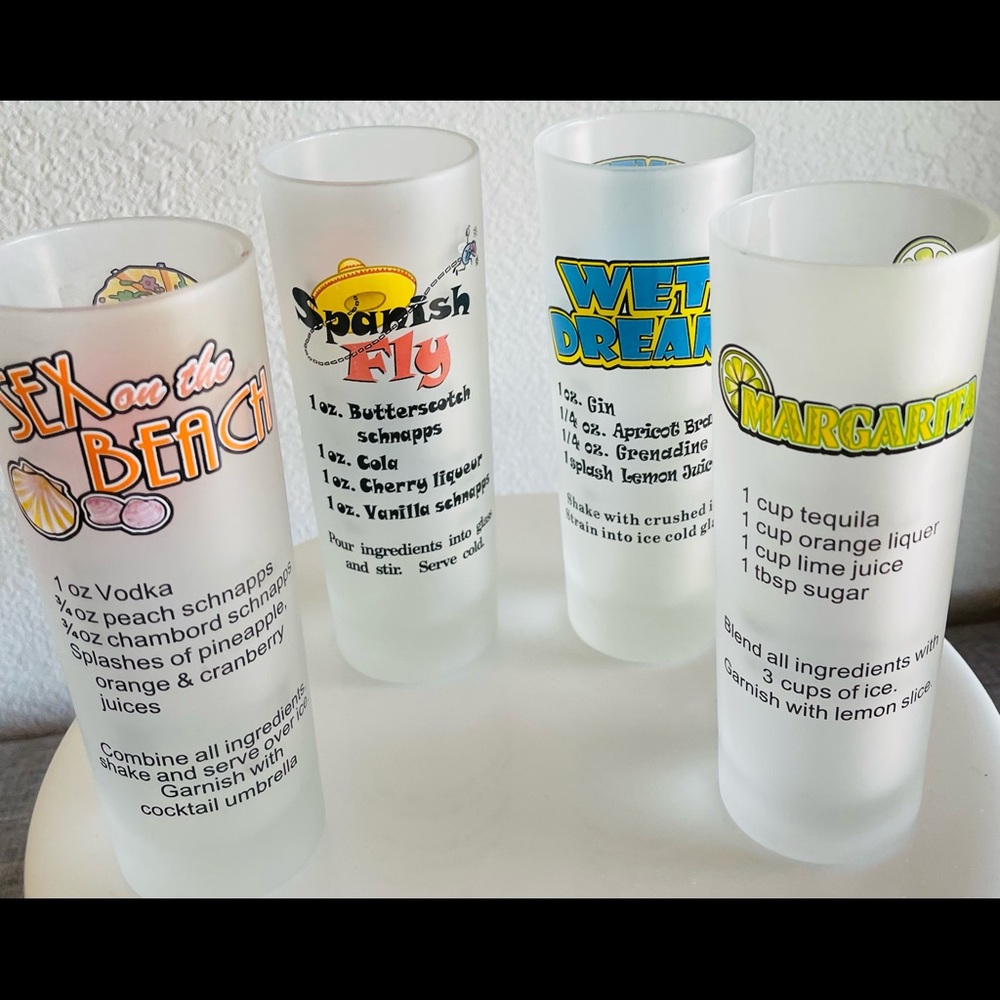 Vintage Cocktail Glasses, set of 4